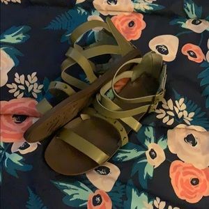 Olive green sandals